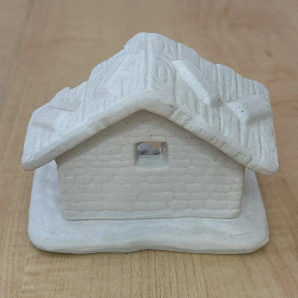 White Porcelain Nativity Figurine One Piece Mary Joseph & Baby Jesus Vintage